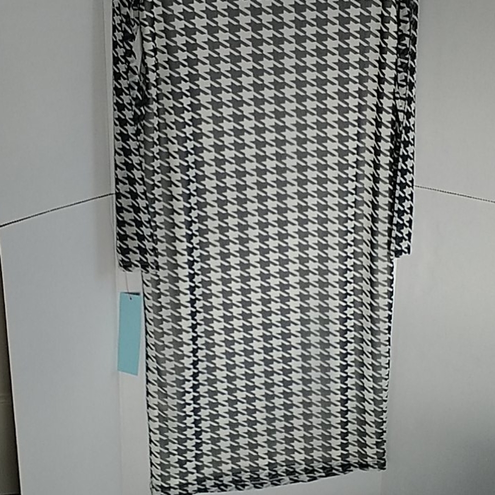 Rhino & Pelle, Black/White Mesh Dress, Sz M - Picture 6 of 12